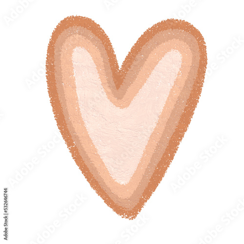 Heart symbol illustration for love and romantic trendy doodle art decoration element for web and print.