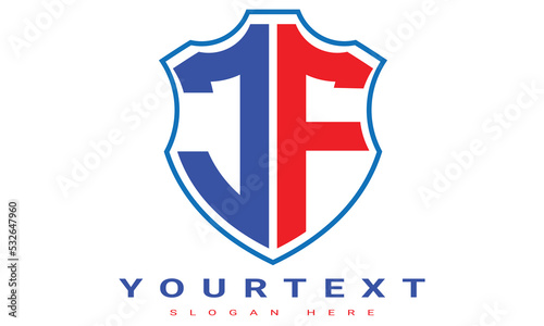 JF Two letters shield logo design. Free Download JF Two letters shield logo design. - GFXLoad