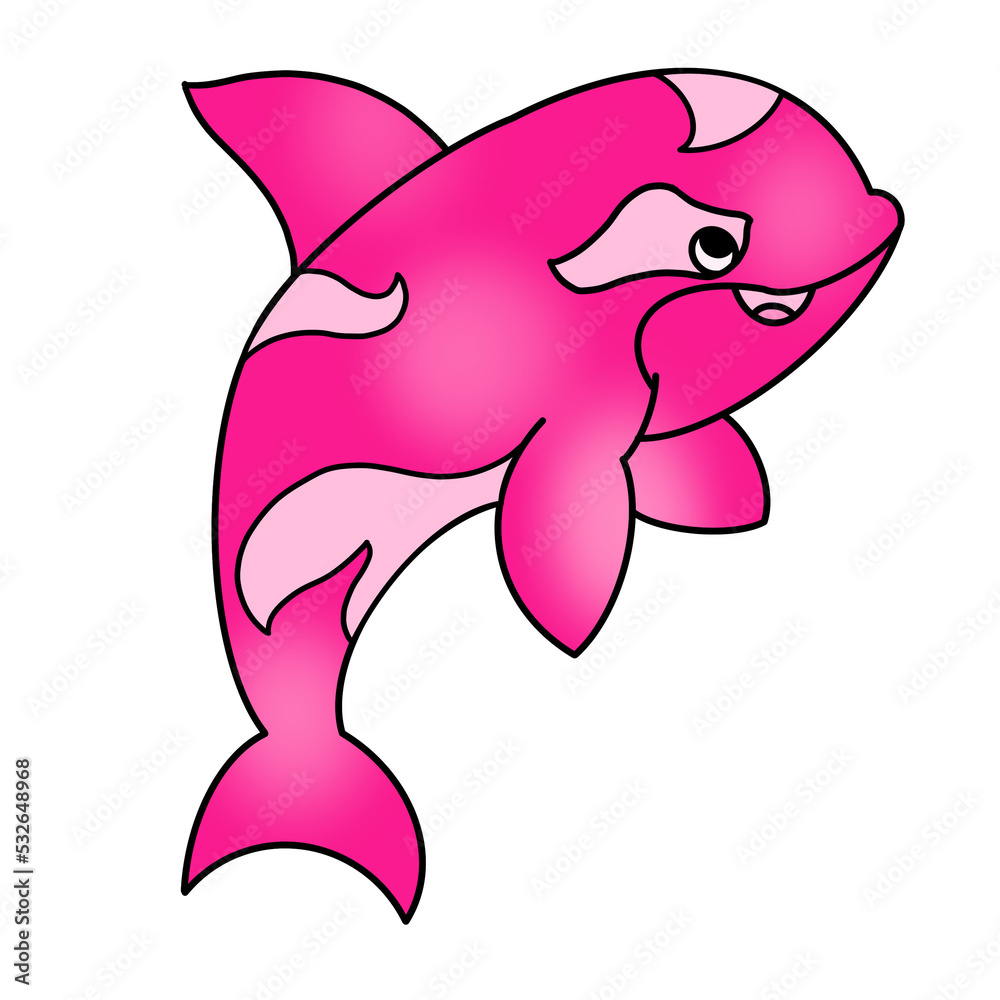 Naklejka premium The Pink Killer Whale