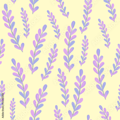 seamless watercolor background mix colorful floral flower and leaves with line art used for background texture, wrapping paper, textile or wallpaper design