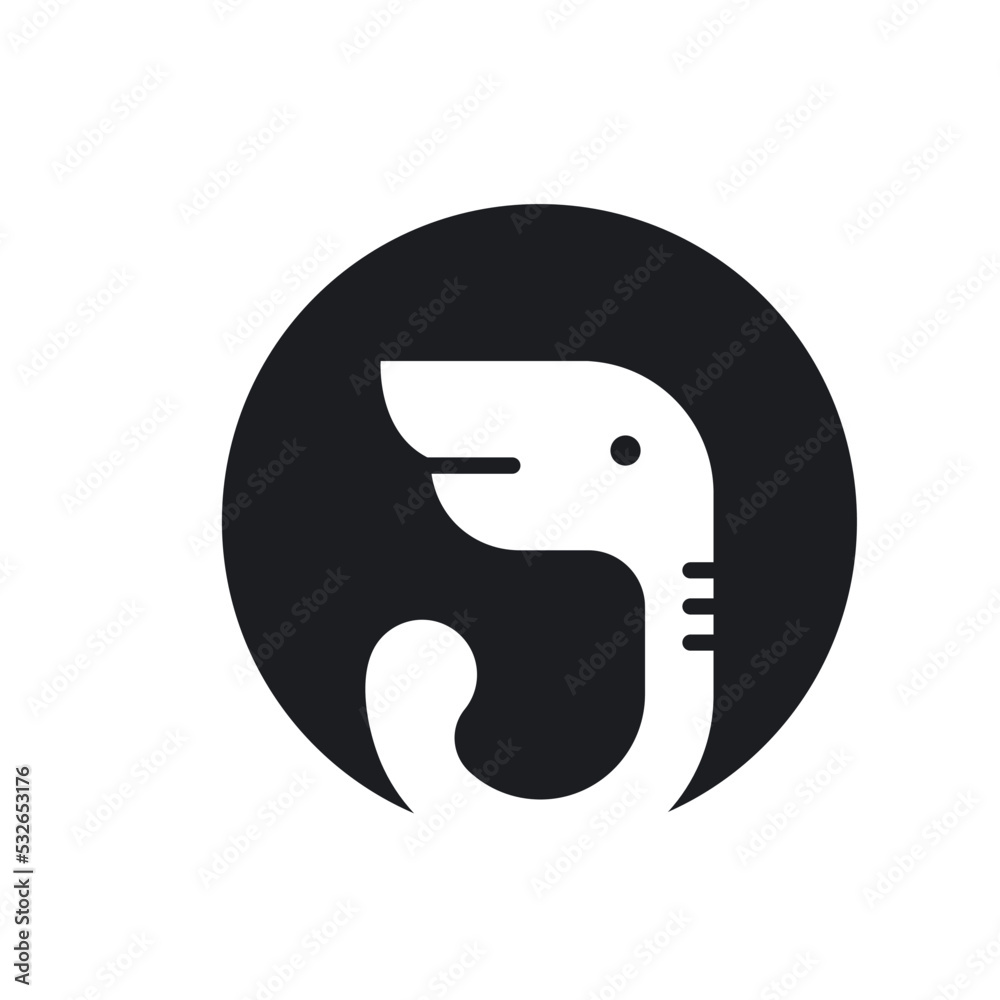 J letter elephant icon vector concept design template J letter elephant icon vector concept design template