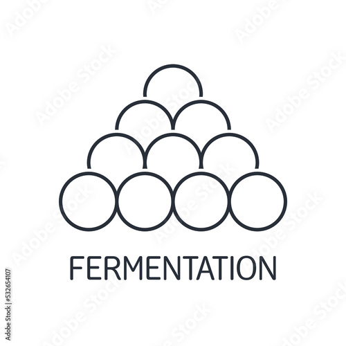 Fermentation. Vector linear icon isolated on white background.