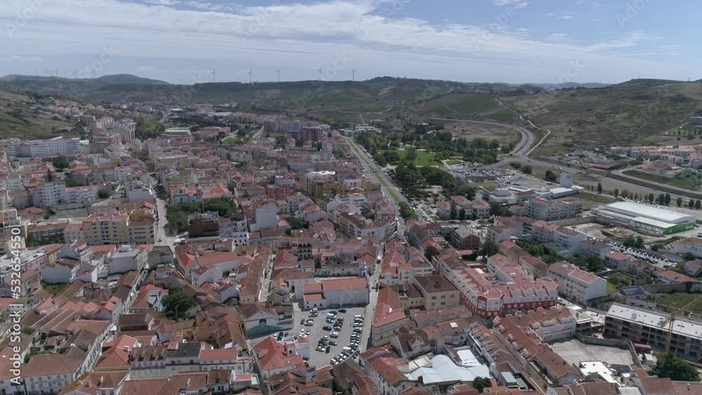 Aerial View City of Torres Vedras in Portugal Aerial View City of Torres Vedras in Portugal
