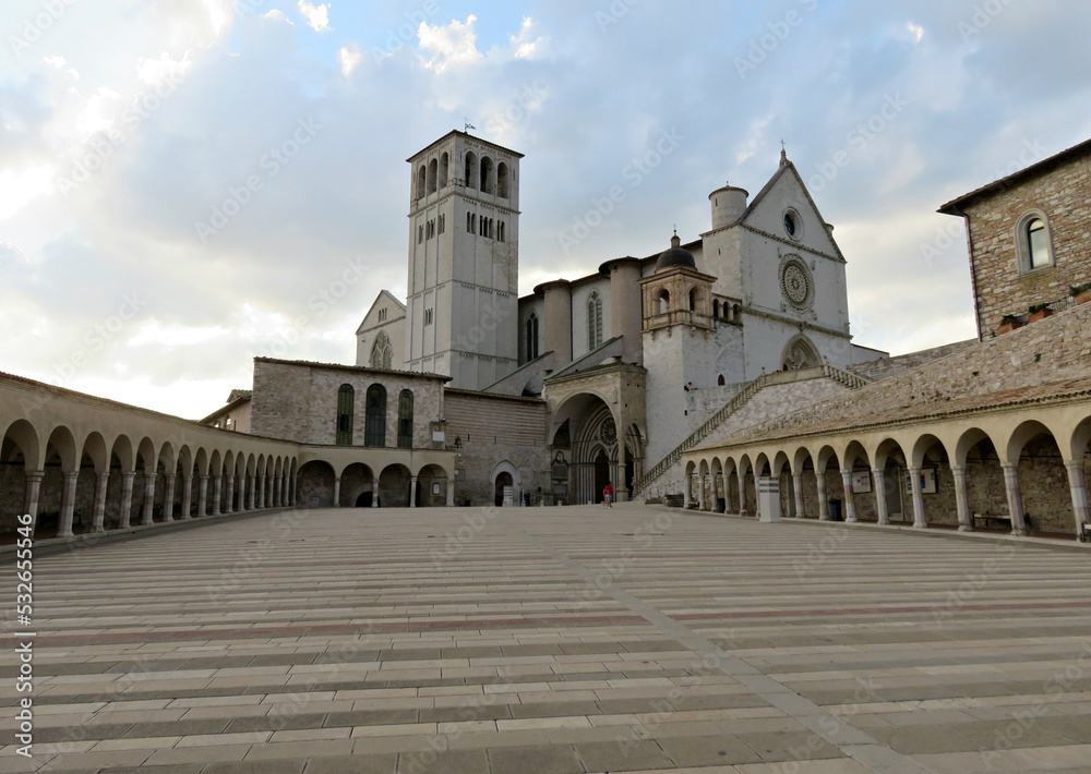 View of the Basilica of San Francesco in Assisi