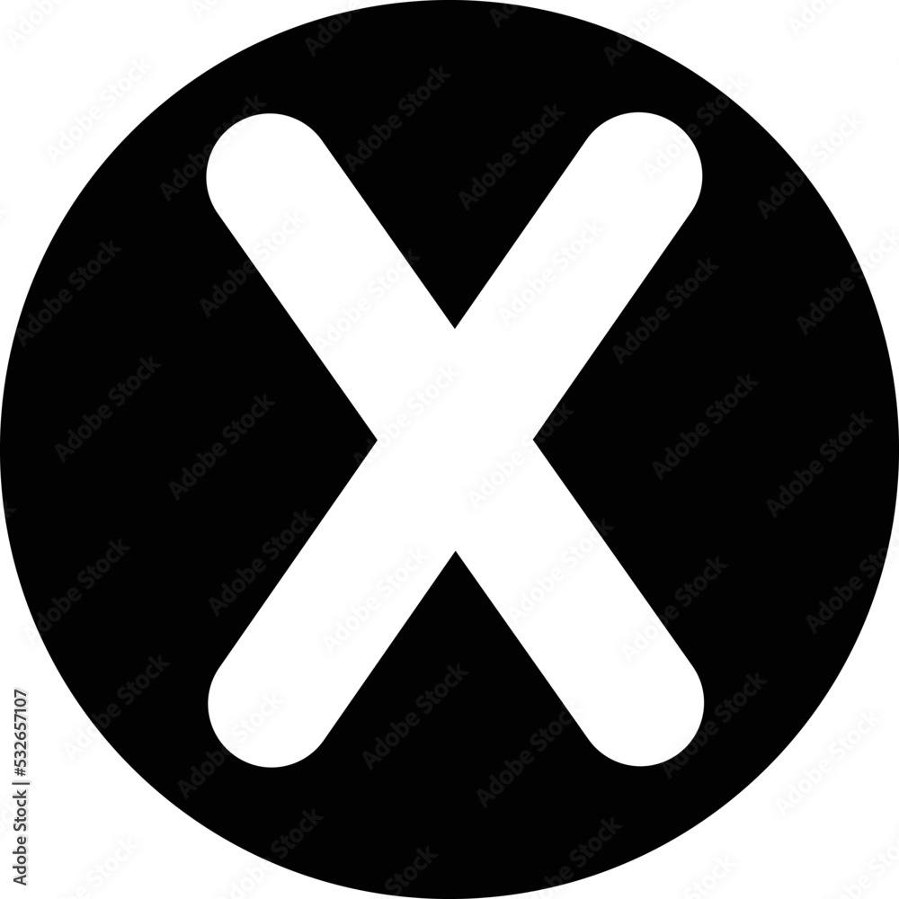 Obraz premium Cross mark - white vector icon