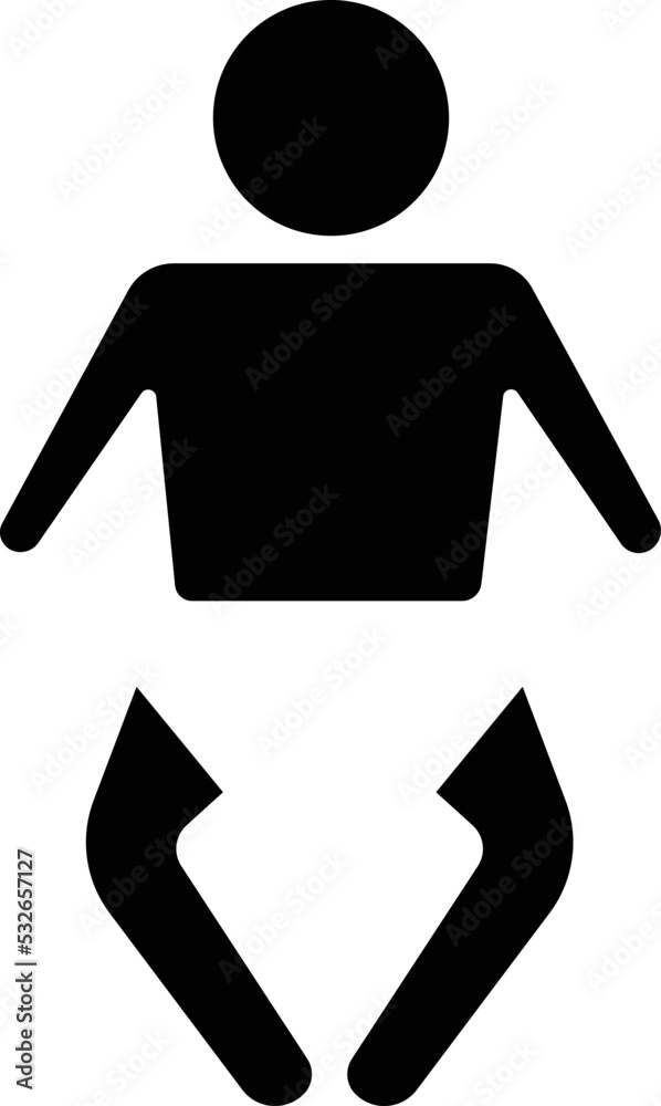 Baby changing diapers flat icon sign. Isolated on white, vector Baby changing diapers flat icon sign. Isolated on white, vector