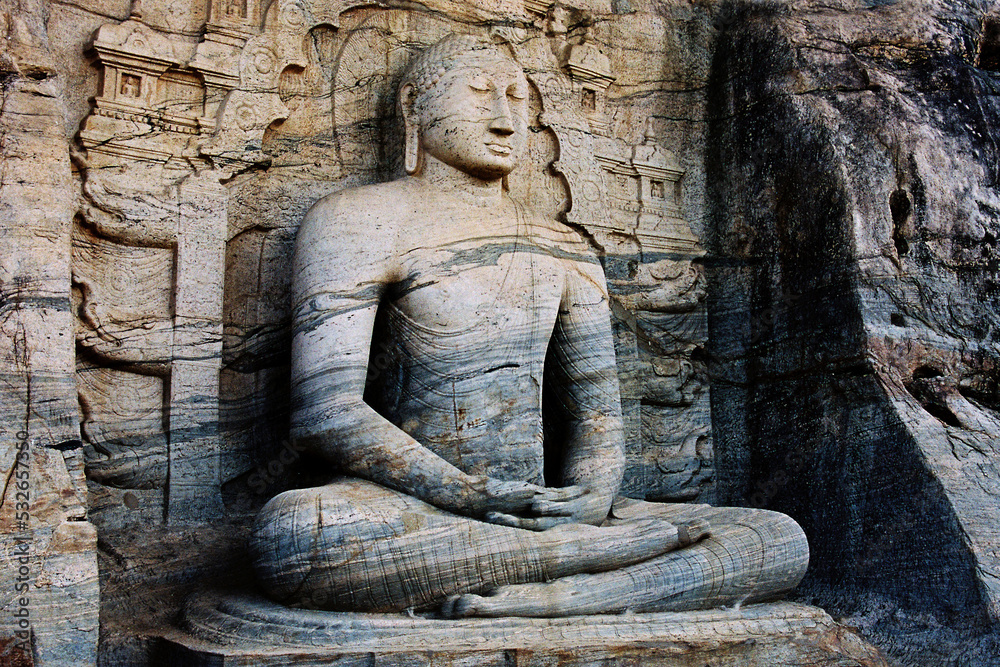 Gal Viharaya and originally as the Uttararama, is a rock temple of the Buddha situated in the ancient city of Polonnaruwa in North Central Province, Sri Lanka.