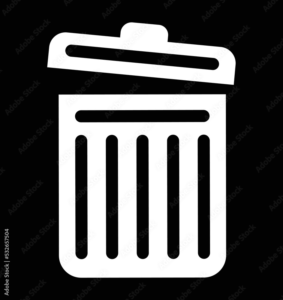 Garbage Icon in circle . Vector illustration Garbage Icon in circle . Vector illustration