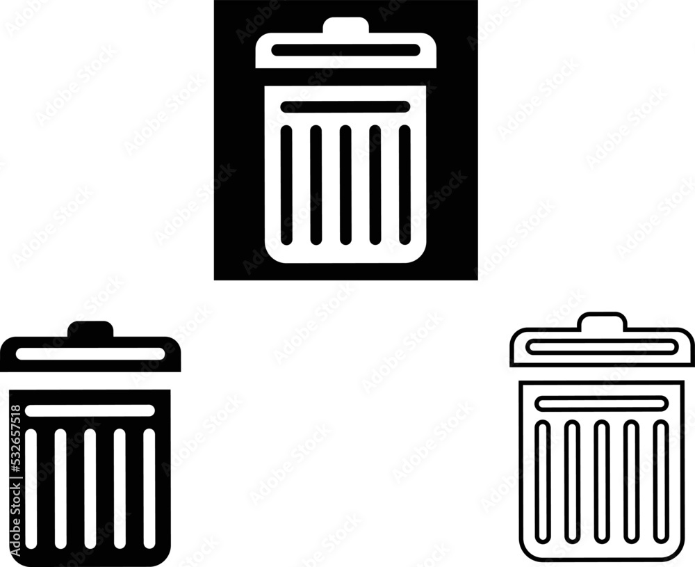garbage icon or logo isolated sign symbol vector illustration - Collection of high quality black style vector icons garbage icon or logo isolated sign symbol vector illustration - Collection of high quality black style vector icons