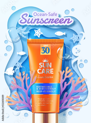 Ocean safe sunscreen ad