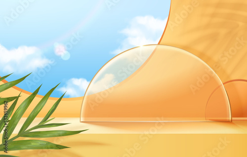 Yellow tropical summer scene design