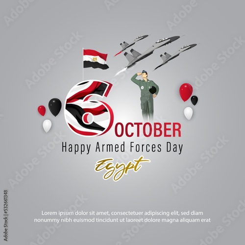 Vector illustration for Egypt Armed Forces Day banner