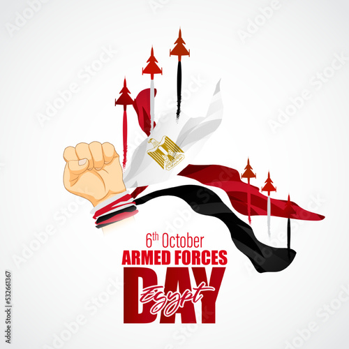 Vector illustration for Egypt Armed Forces Day banner