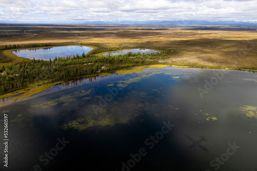 Beautiful landscape view of Kobuk Valley National Park in the arctic of Alaska  one of the least visited national parks in the United States. 