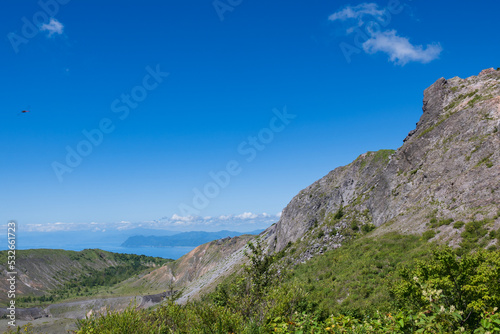 有珠山火口原展望台から内浦湾方面の眺め