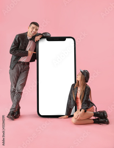 Stylish young couple and bi...