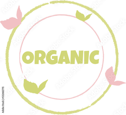 organics with inscriptions for use on labels