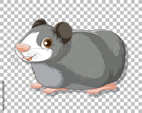 Hamster in cartoon style