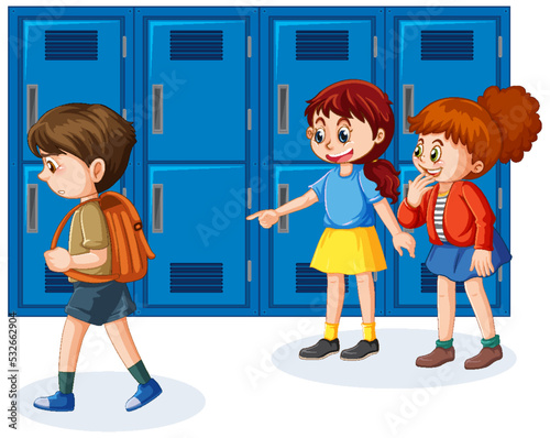 A boy get bullied by other children