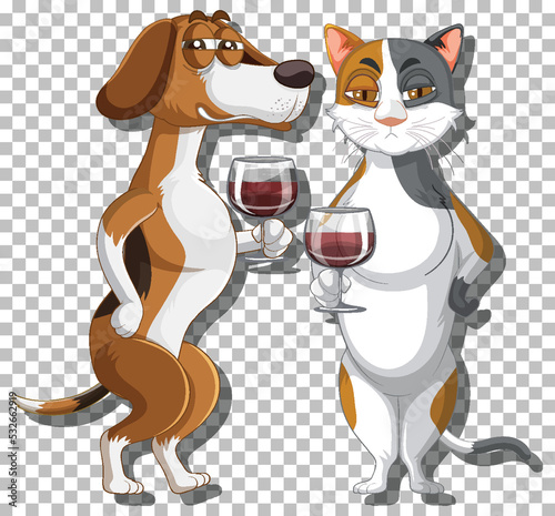 Beagle dog cartoon character