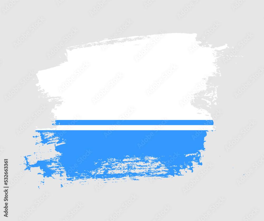 Artistic Altai Republic national flag design on painted brush concept