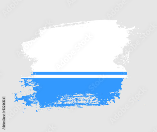 Artistic Altai Republic national flag design on painted brush concept
