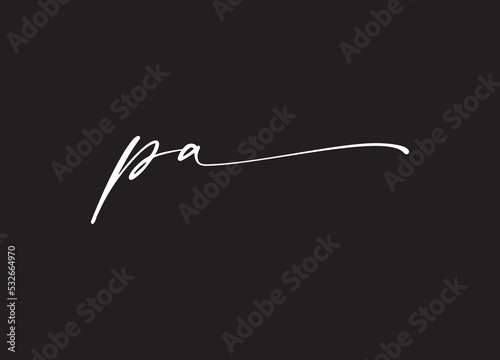 initial letter logo pa,logo template logo design