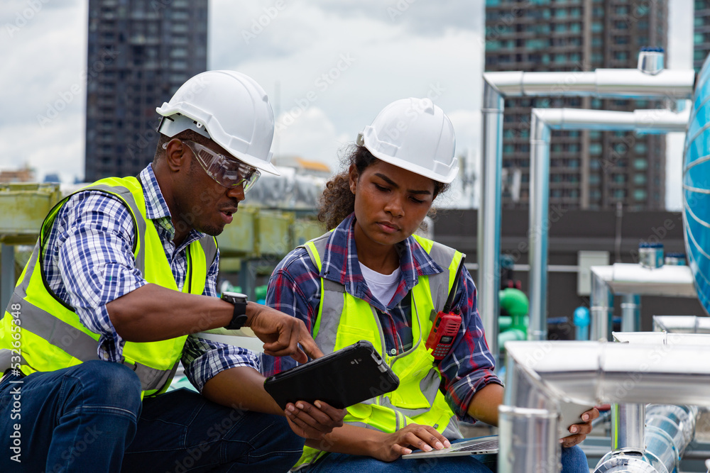 Engineer under industrial inspection Large water heaters are used in high-rise condominiums.
Engineer under industrial inspection Large water heaters are used in high-rise condominiums.