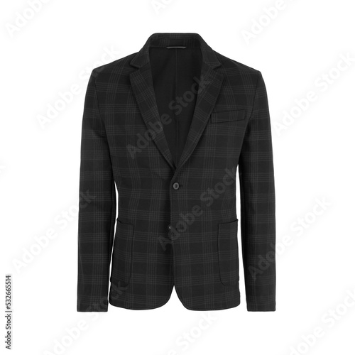 Men's checkered jacket in a shade of black