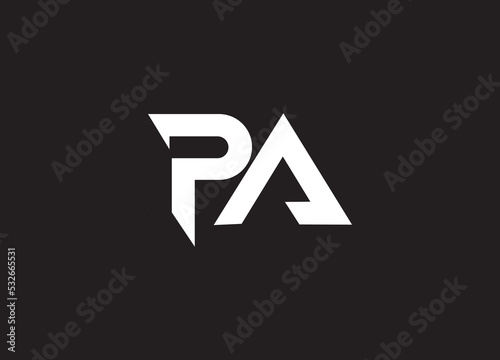 initial letter logo pa,logo template logo design