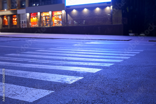 Empty zebra road crossing i...