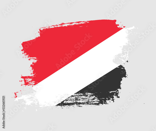 Fototapeta Naklejka Na Ścianę i Meble -  Artistic Principality of Sealand national flag design on painted brush concept