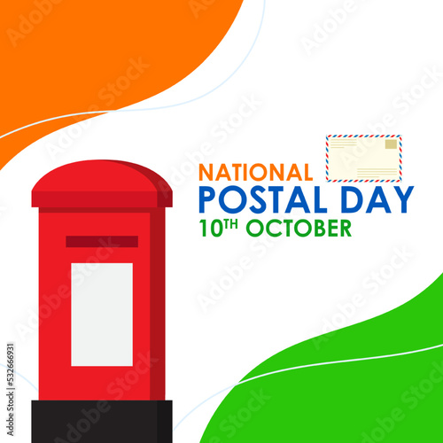 Vector illustration for national postal day India.