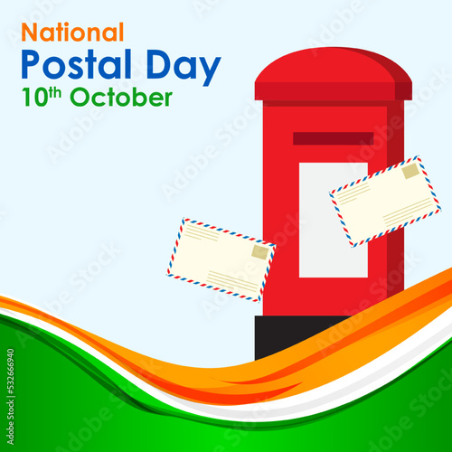 Vector illustration for national postal day India.