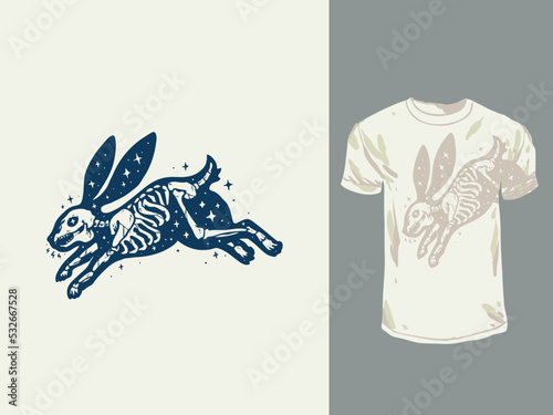 The bone of the rabbit vintage style 