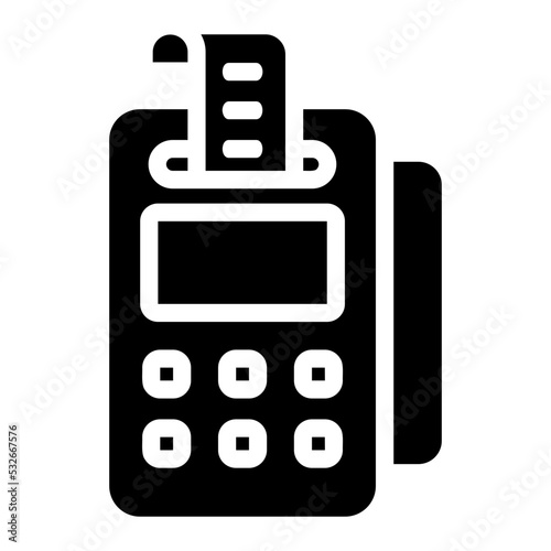 cash register glyph icon