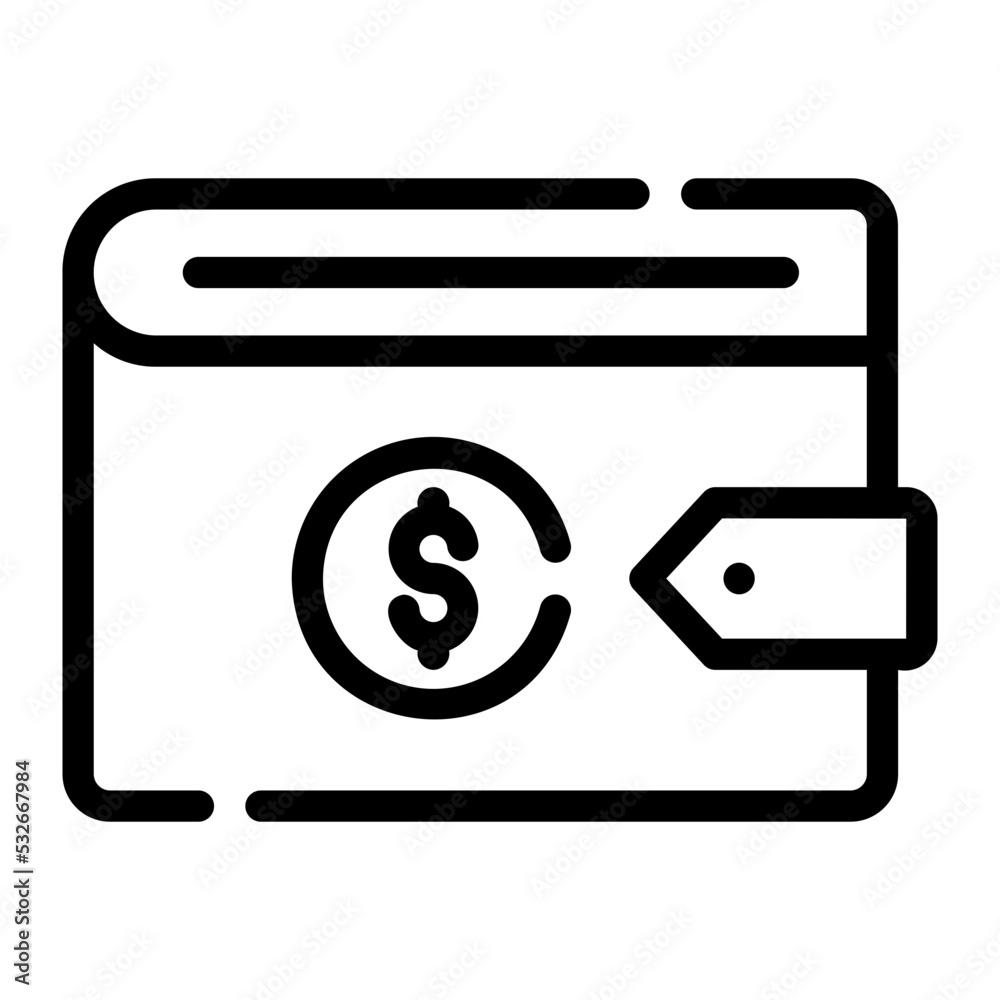 wallet line icon