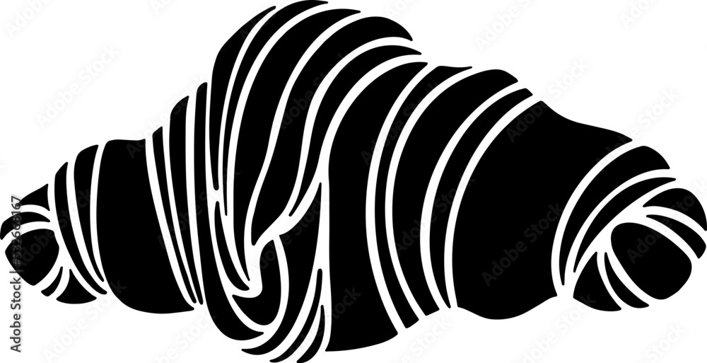 croissant silhouette illustration line drawing croissant silhouette illustration line drawing
