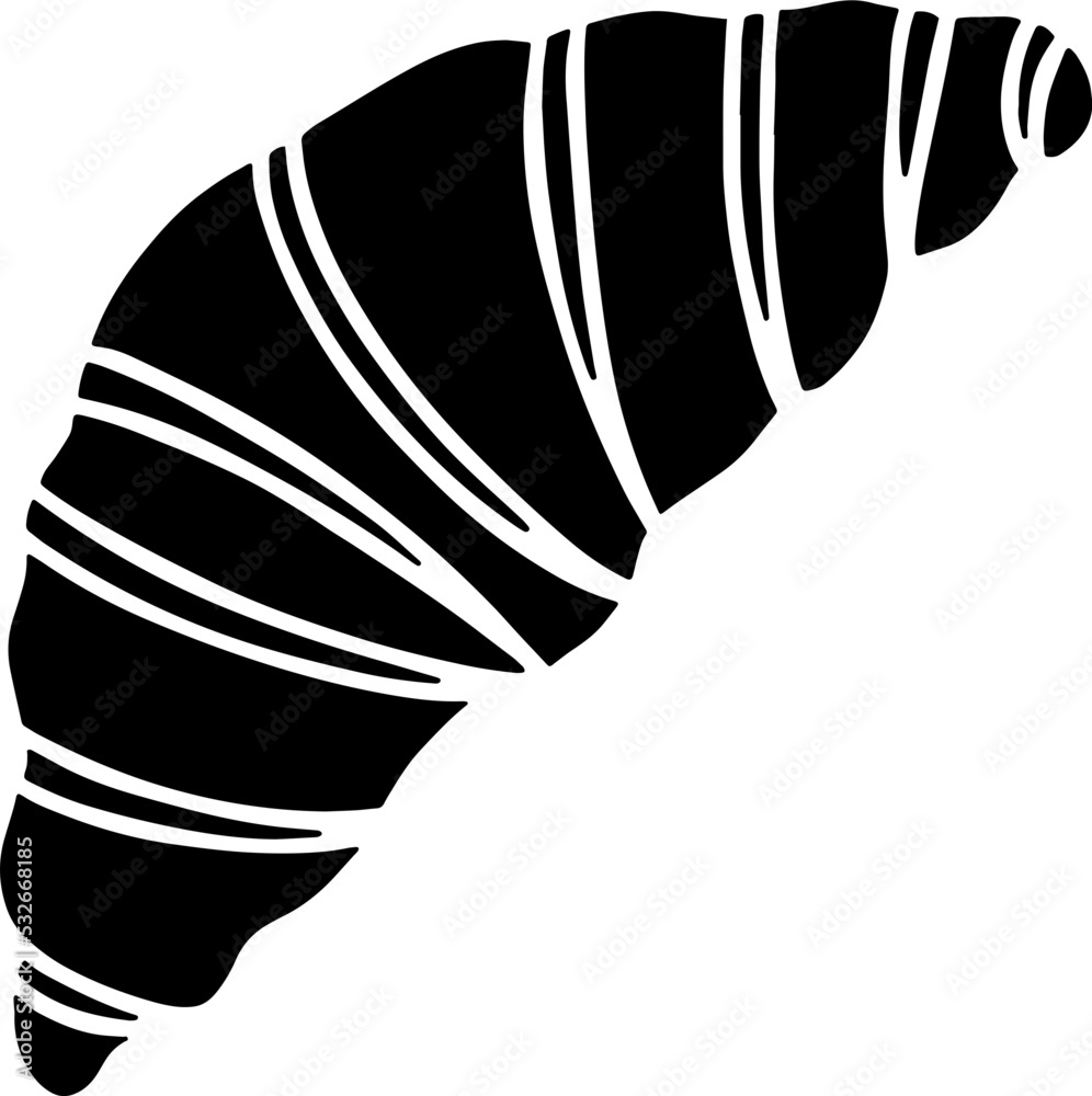 croissant silhouette illustration line drawing croissant silhouette illustration line drawing