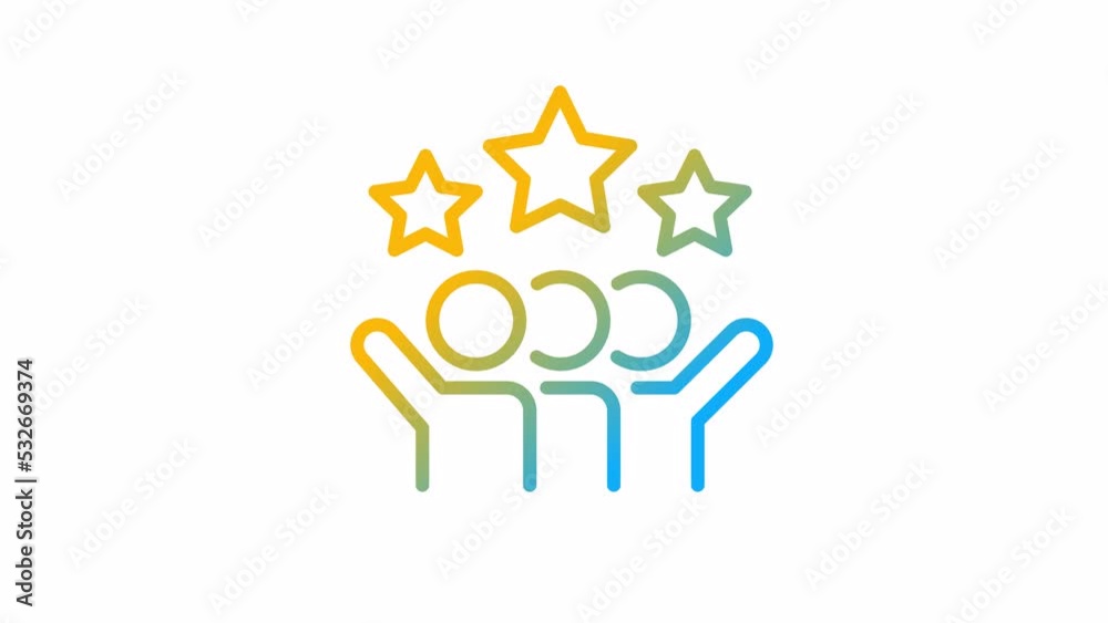 Animated best workers gradient icon. Retaining top talent. High ...