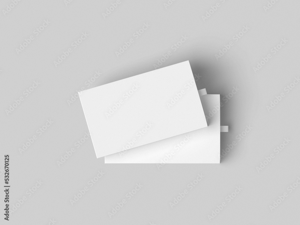 Two sliding drawer box packaging mockups. 3D illustration object. Top view. Two sliding drawer box packaging mockups. 3D illustration object. Top view.