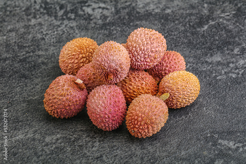 Tropical sweet exotic fruit lychee