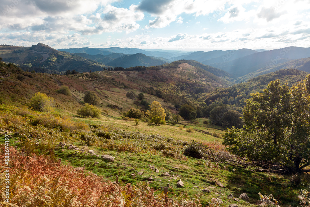 autumn in the french mountains of Ardeche