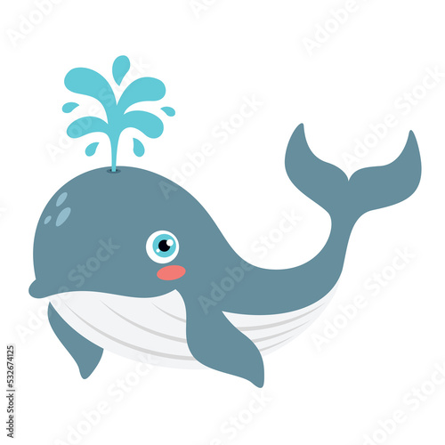 Cartoon Drawing Of A Whale