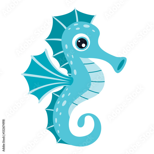 Cartoon Drawing Of A Seahorse