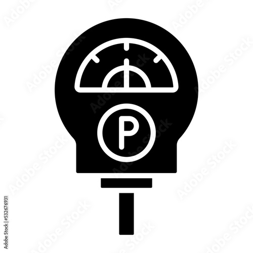 Parking Meter Icon Style