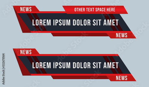 Colorful lower thirds set template Header title set template design for Video headline title TV news banner | breaking news | title bar | title banner | sports news | news bar