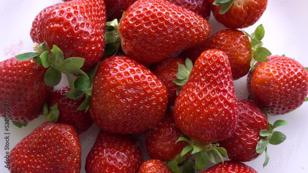 Ripe Red Strawberries Strawberry Rotation Ripe Red Strawberries Strawberry Rotation