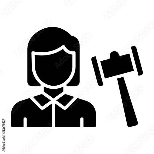 Auctioneer Female Icon Style