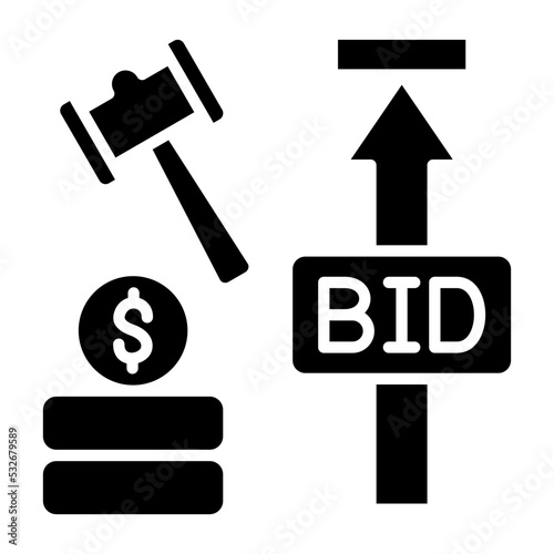 Maximum Bid Auction Icon Style